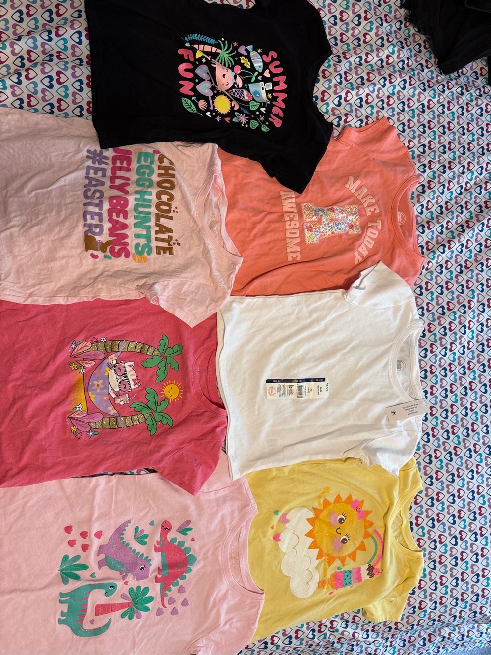 Girls' Assorted Graphic Tees - Multi Color Pack